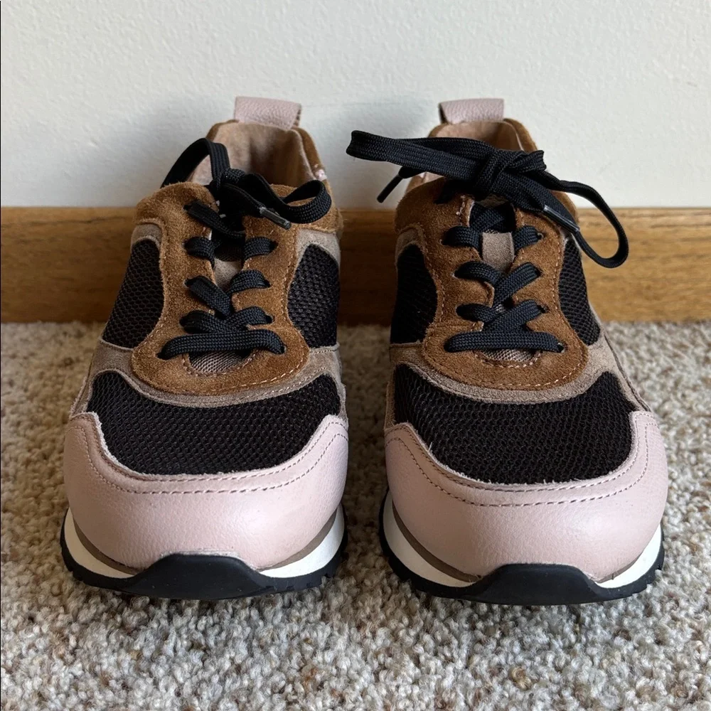 Gabor Comfort Women’s Pink Brown Leather Suede Sneakers Shoes Unworn? US 5